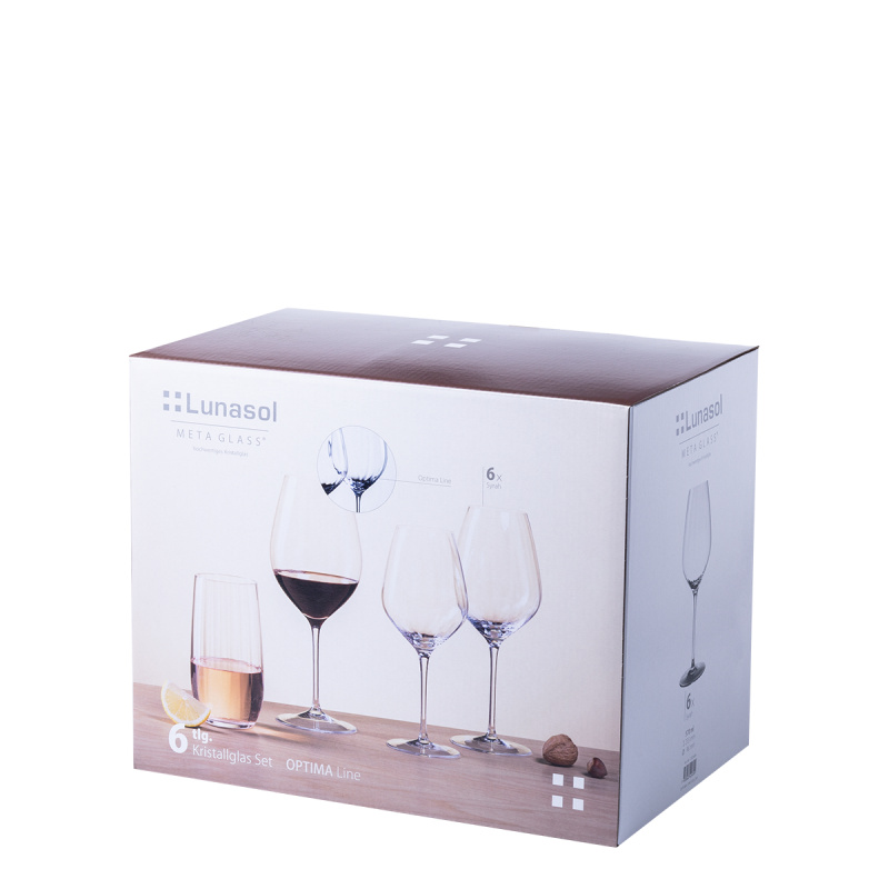 Kozarci za rdeče vino 570 ml komplet 6 kosov - Optima Line Glas Lunasol