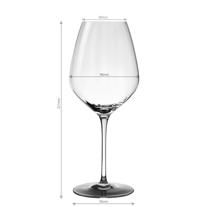 Kozarci za rdeče vino 570 ml komplet 6 kosov - Optima Line Glas Lunasol