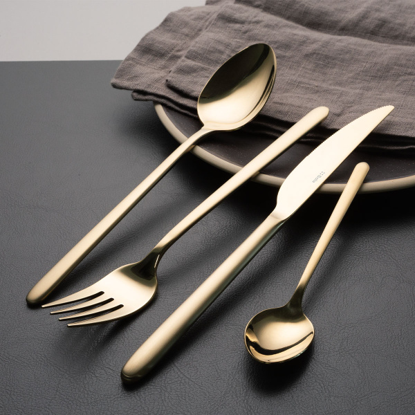 Set jedilnega pribora 20 kosov Sao Paulo PVD champagne | Sola