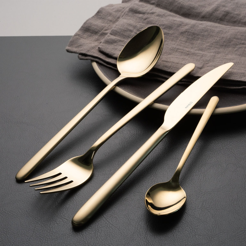 Set jedilnega pribora 20 kosov Sao Paulo PVD champagne | Sola
