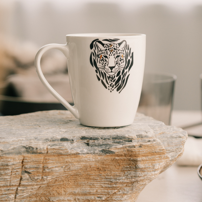 Skodelica 360 ml Leopard | Flow Solatelier Africa