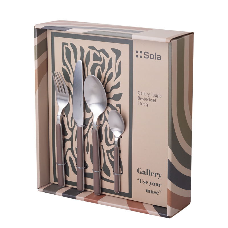 Set jedilnega pribora 16 kosov - Gallery taupe mat