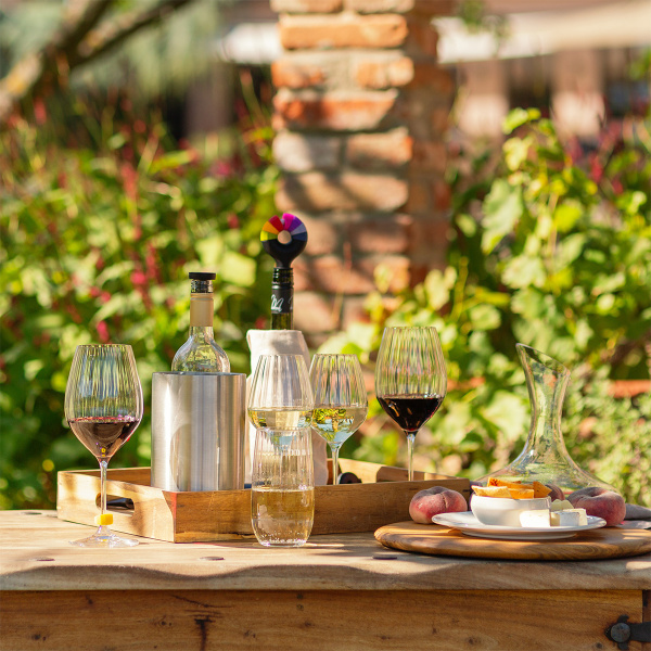 Zamašek za vino in 8 označevalcev kozarcev | Lunasol