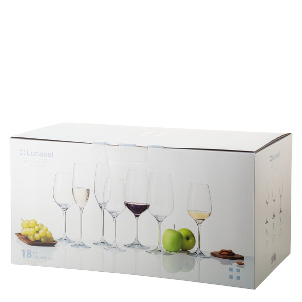 Začetni komplet kozarcev za dom 18 kosov – Premium Glas Crystal