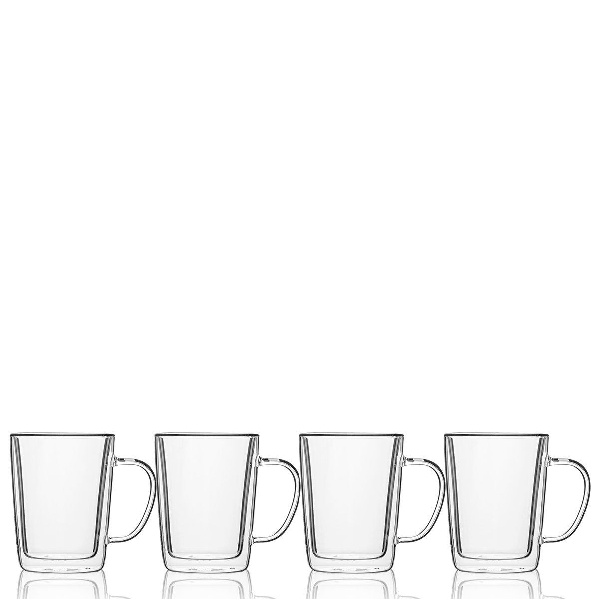 Skodelica BASIC Glas Double Wall 300 ml - komplet 4 kosov