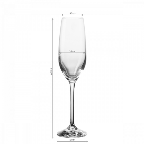 Kozarci za šampanjec 205 ml komplet 4 kosov - Univers Glas Lunasol META Glass