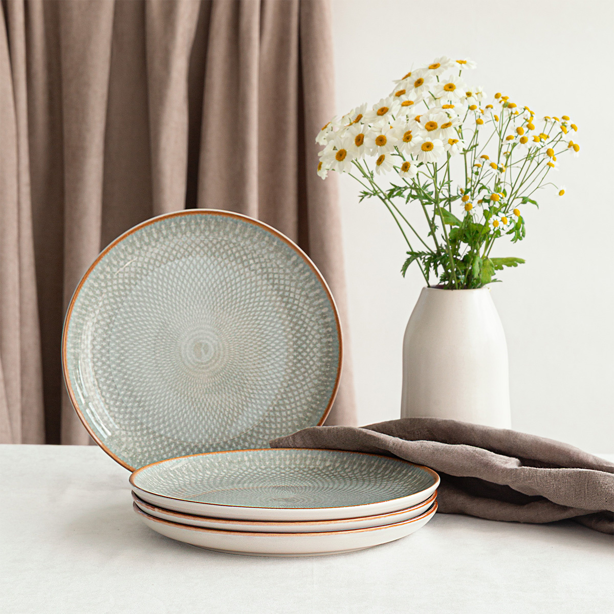 Plitev krožnik Coupe 27 cm komplet 4 kos - Elements Day Mandala