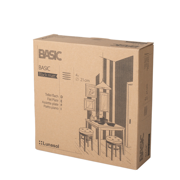 Plitev krožnik 20,5 cm 4 kosi - Basic črn mat