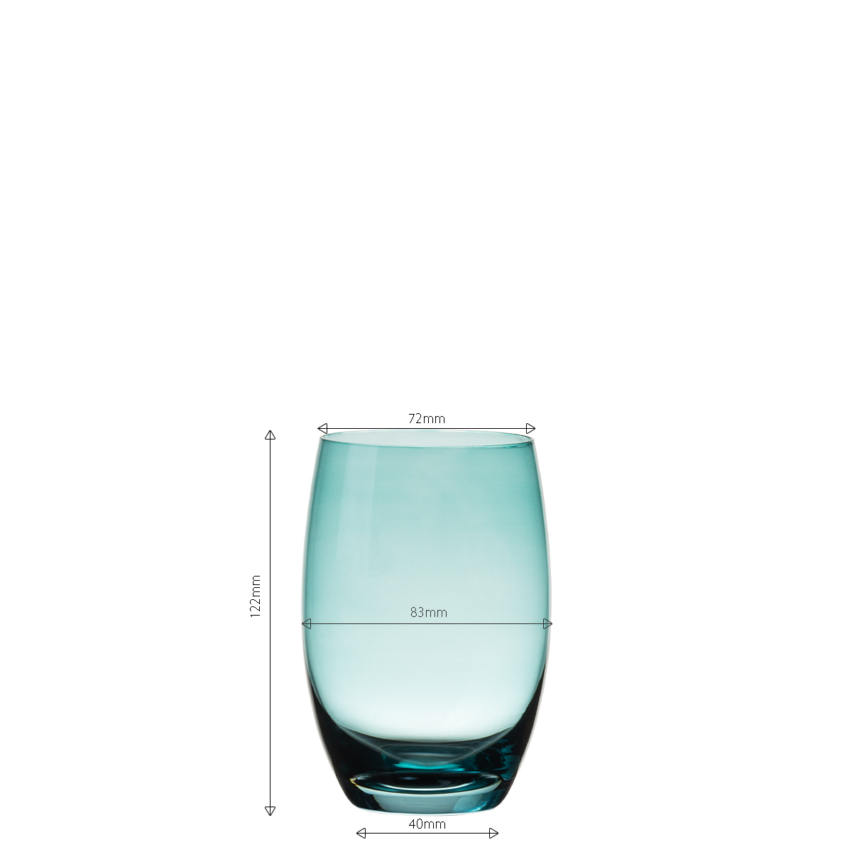 Kozarci Tumbler turkizni 460 ml 6 kosov - Optima Glas Lunasol
