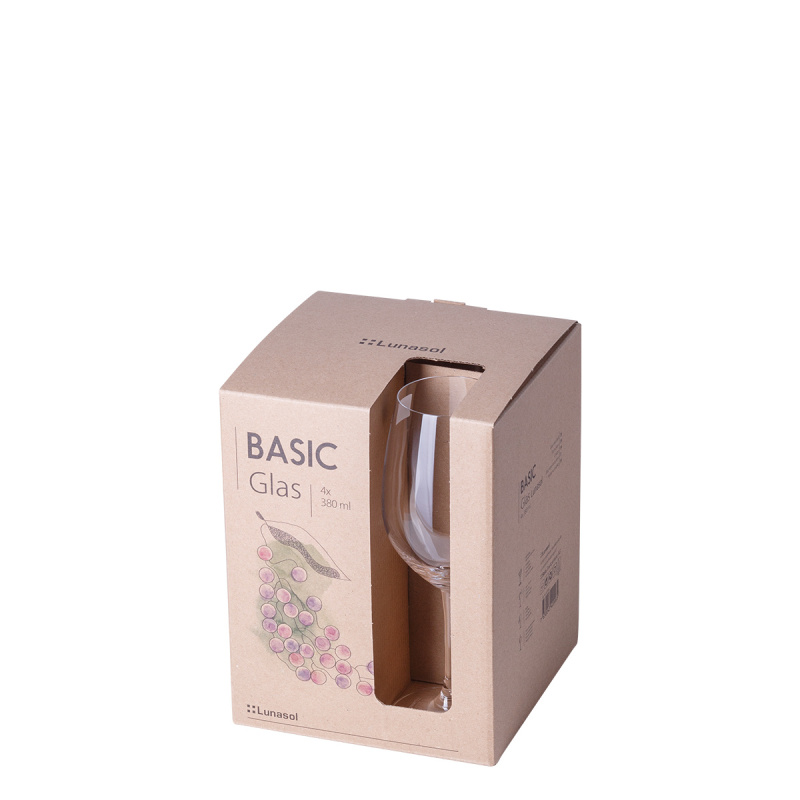 Kozarci za rdeče vino 380 ml komplet 4 kosov - BASIC Glas Lunasol META Glass