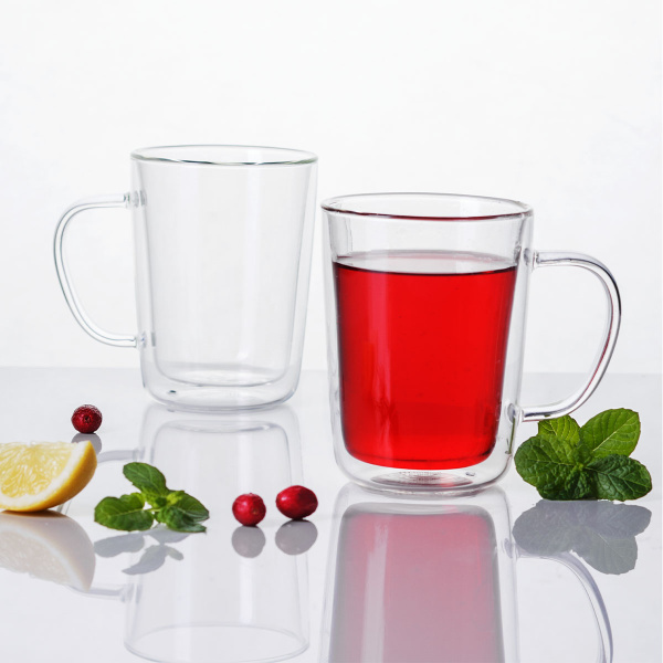 Skodelica BASIC Glas Double Wall 300 ml - komplet 4 kosov