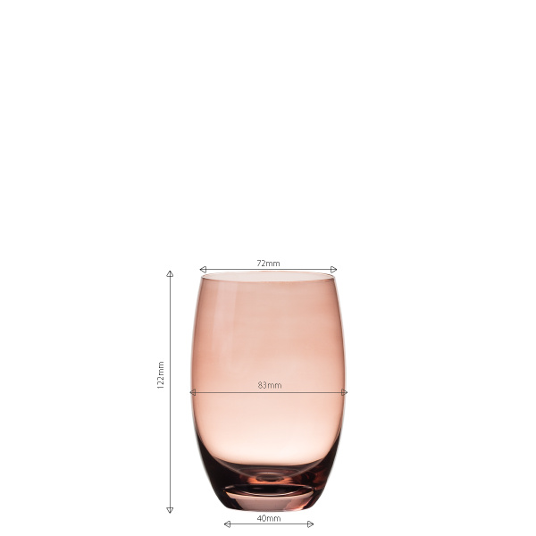 Kozarci Tumbler burgundy 460 ml 6 kosov - Optima Glas Lunasol