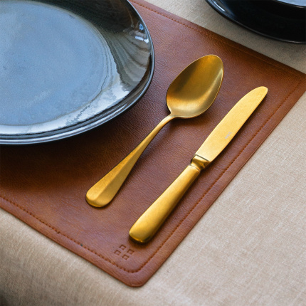 Rjav pravokoten pogrinjek PVC – Elements Ambiente