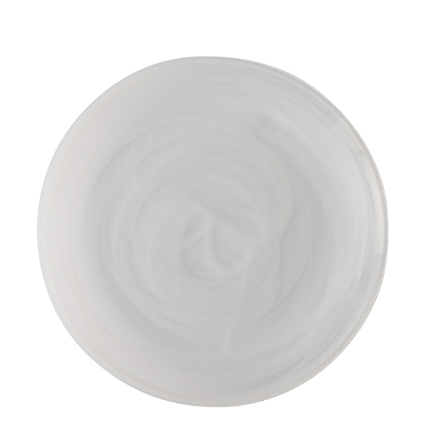 Krožnik plitek bel 28 cm - Elements Glass