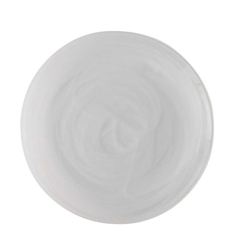 Krožnik plitek bel 28 cm - Elements Glass
