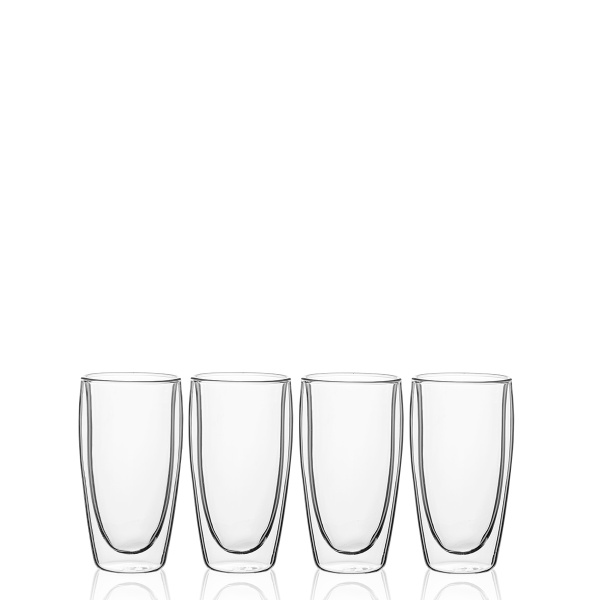 Kozarec BASIC Glas Double Wall 330 ml - komplet 4 kosov