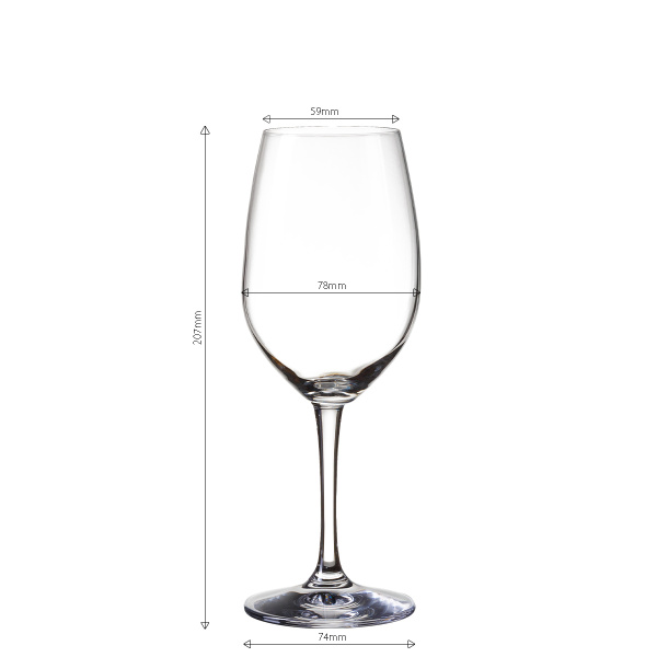 Kozarci za rdeče vino 380 ml komplet 4 kosov - BASIC Glas Lunasol META Glass