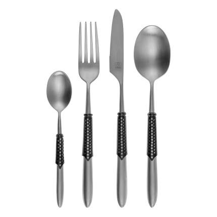 Set jedilnega pribora 24 kosov | Gaya Exeter Black Sleeve