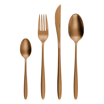 Komplet jedilnega pribora 16 kosov Vivo rose gold | Sola
