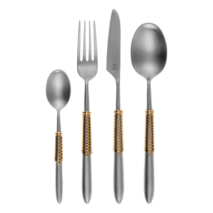 Set jedilnega pribora 24 kosov | Gaya Exeter Gold Sleeve