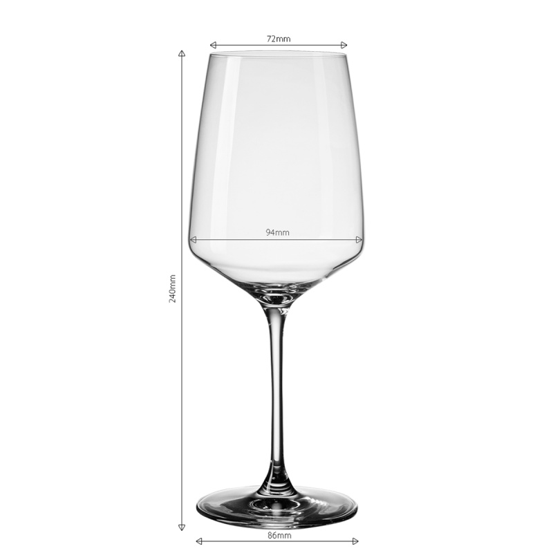 Kozarci za vino Rioja 650 ml 4 kosi | 21st Glas Lunasol