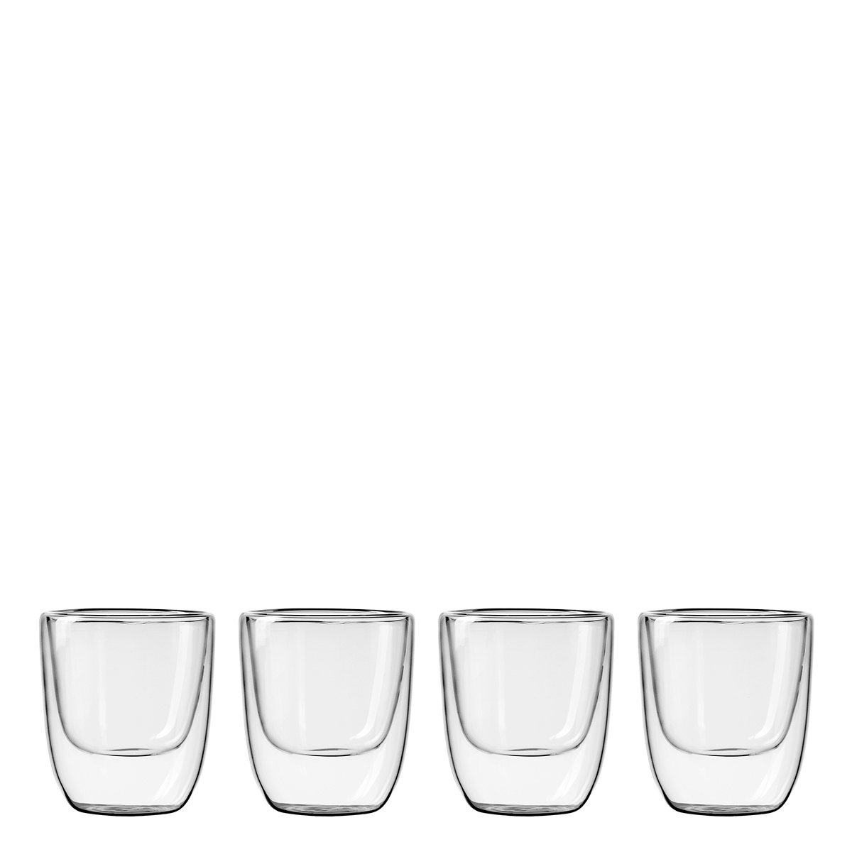Kozarec BASIC Glas Double Wall 250 ml - set 4 kosov