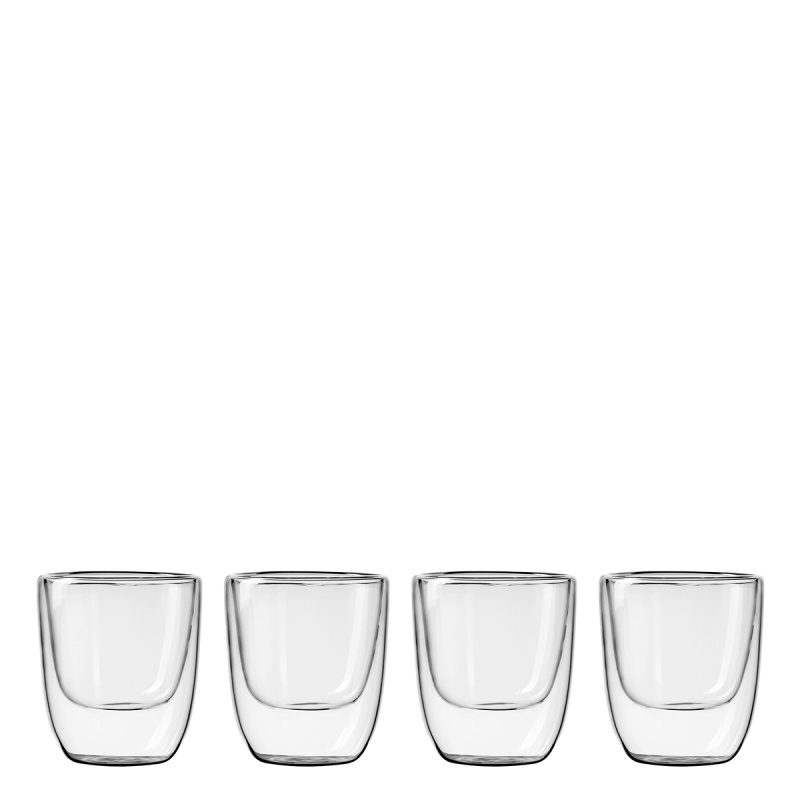 Kozarec BASIC Glas Double Wall 250 ml - set 4 kosov