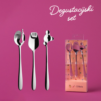 Degustacijski jedilni pribor 3 kosi - Alpha