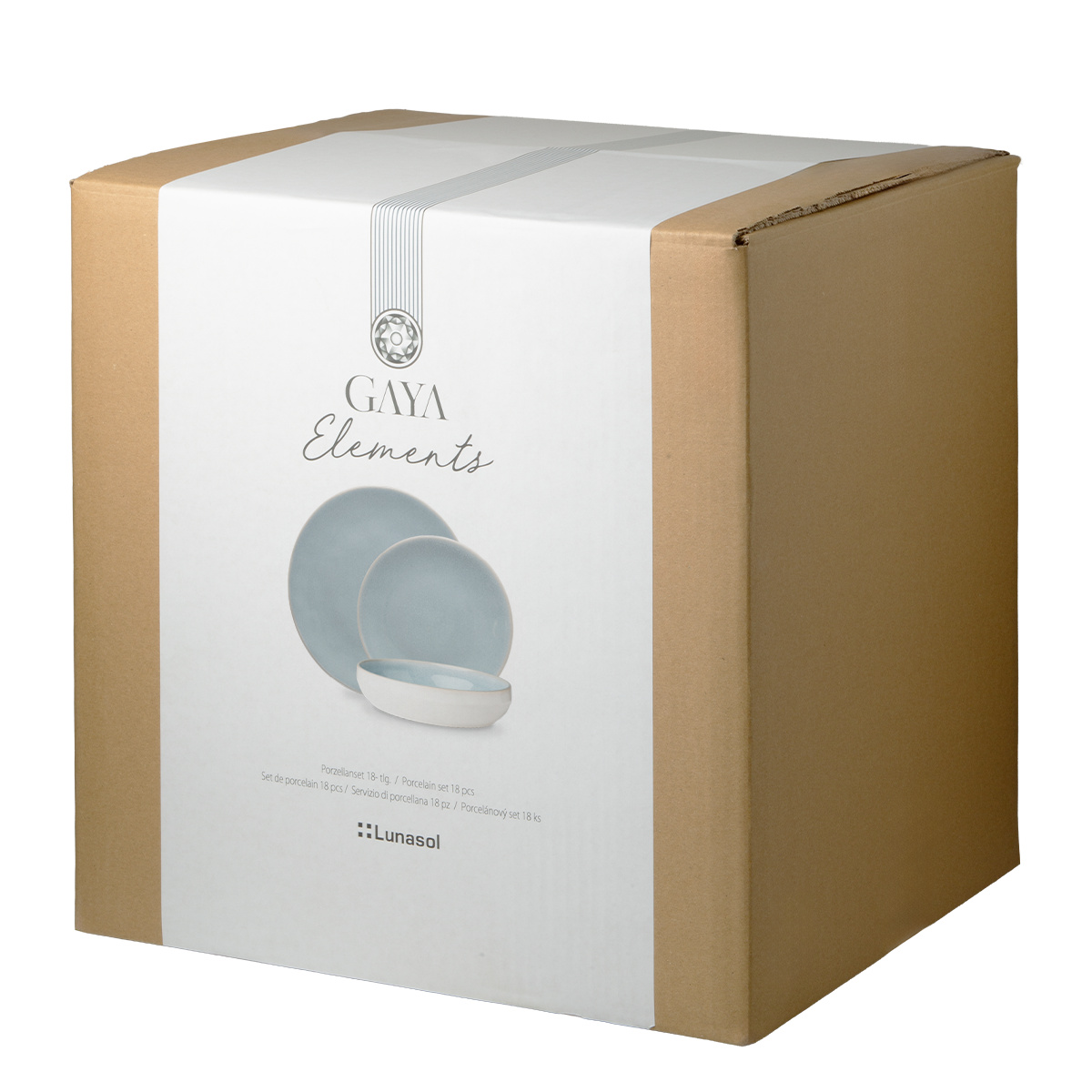 Set keramičnih krožnikov 18 kosov - Gaya Elements Glacial Ice North
