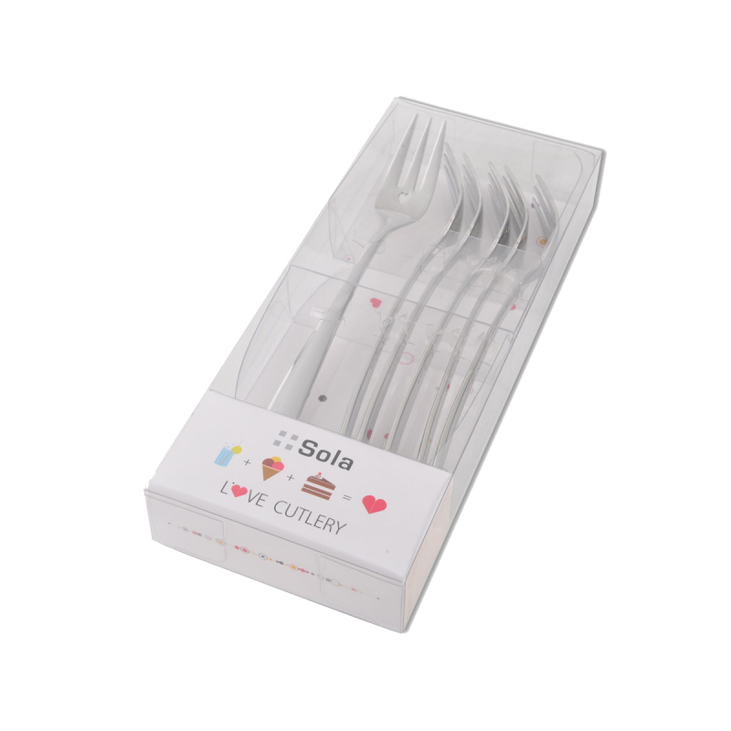 Vilice za pecivo s srčkom 6 kosov | Love Cutlery
