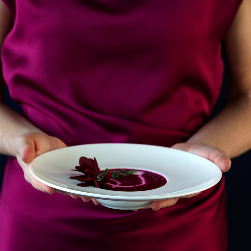 Globok krožnik gourmet 23,5 cm - Premium Platinum Line