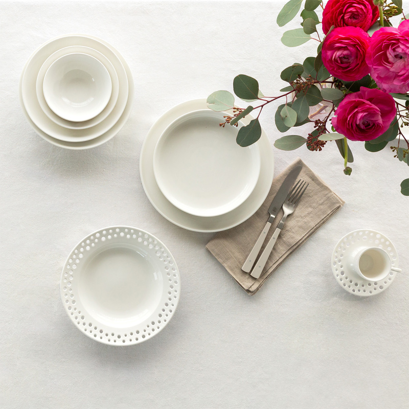 Plitev krožnik Coupe 23 cm | Gaya Atelier White