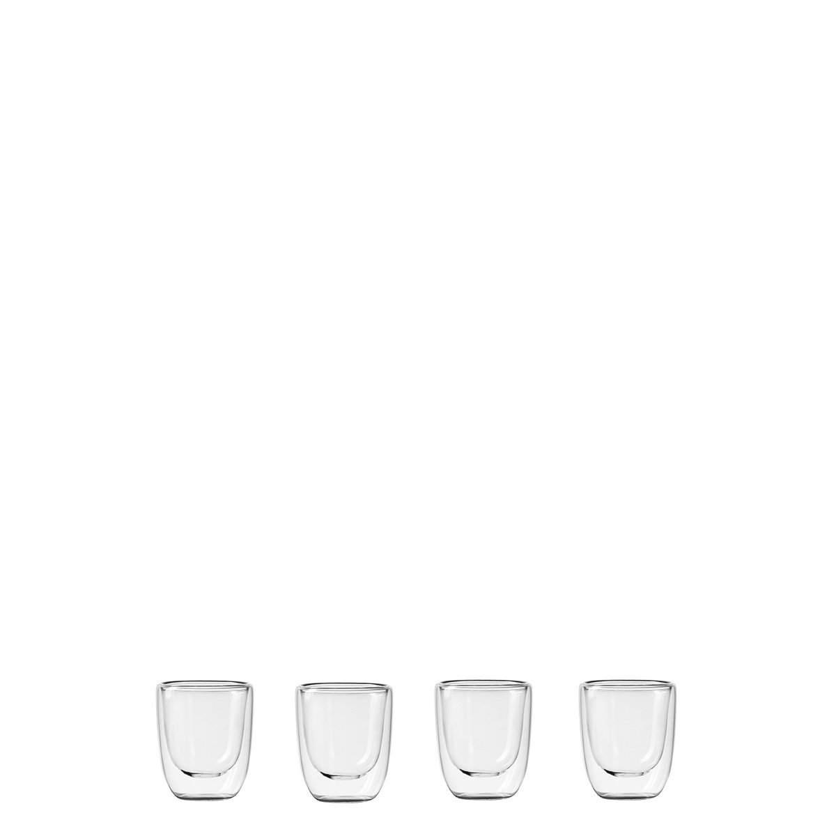 Kozarec BASIC Glas Double Wall 70 ml - set 4 kosov