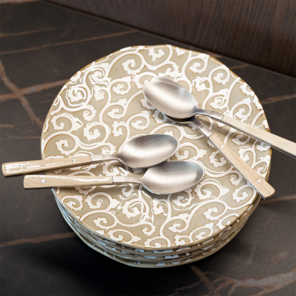 Plitev krožnik Wavy 20,5 cm | Levante Pearl