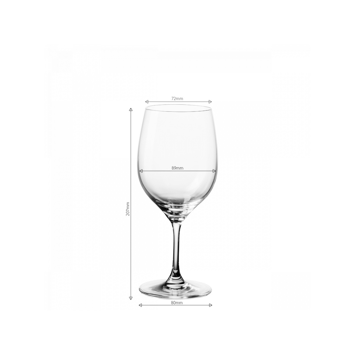 Kozarci za rdeče vino 450 ml komplet 4 kosov - Anno Glas Lunasol META Glass
