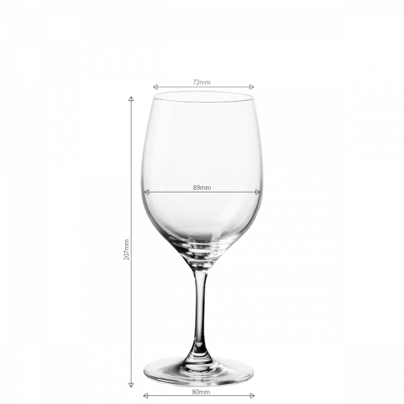 Kozarci za rdeče vino 450 ml komplet 4 kosov - Anno Glas Lunasol META Glass