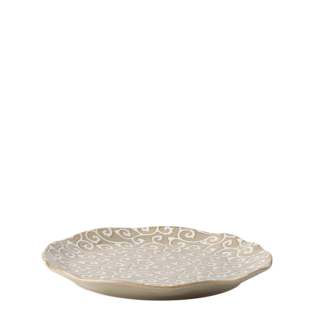 Plitev krožnik Wavy 25 cm | Levante Pearl