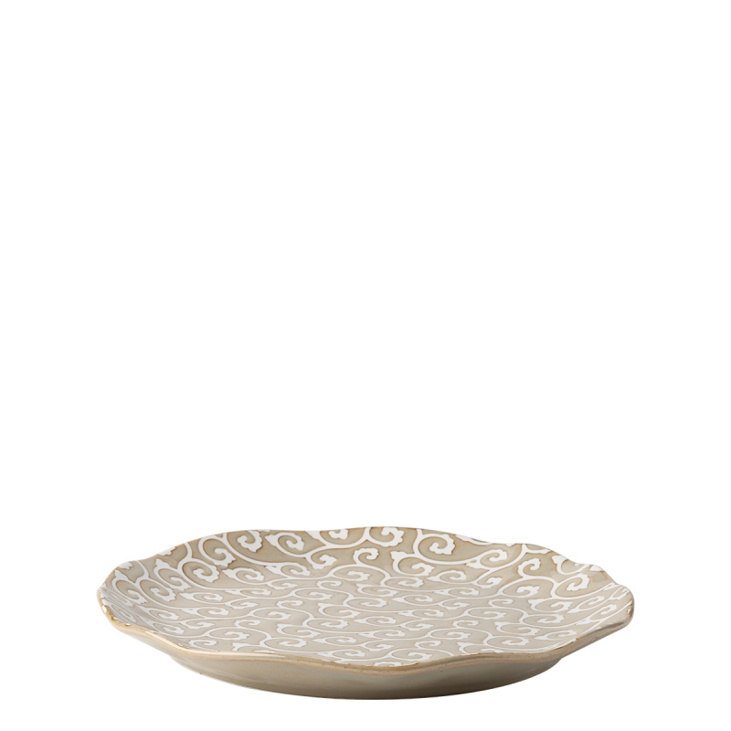 Plitev krožnik Wavy 25 cm | Levante Pearl
