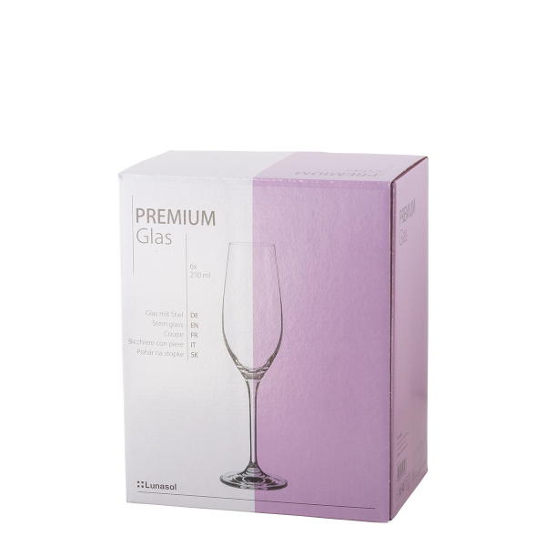 Kozarci Champagner 210 ml komplet 6 kosov - Premium Glas Crystal