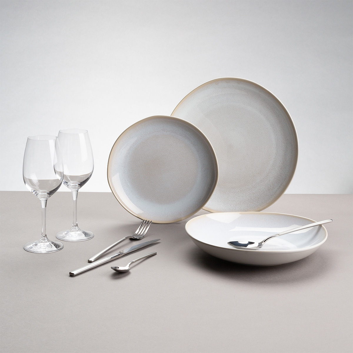 Komplet keramičnih krožnikov 12 kosov – Elements North Organic