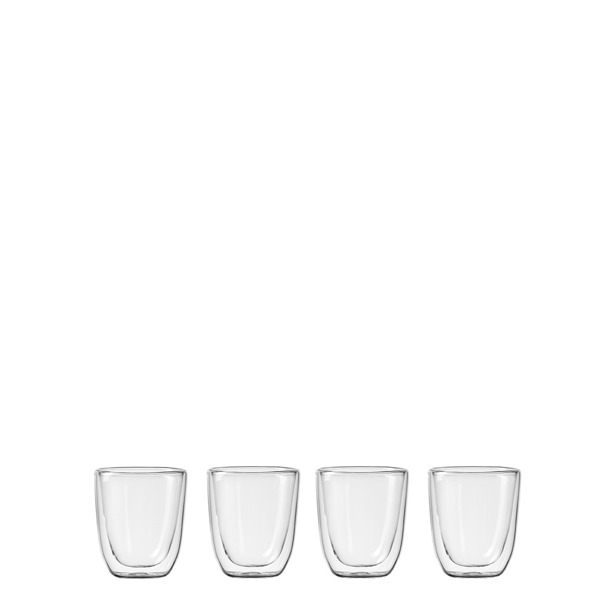 Kozarec BASIC Glas Double Wall 190 ml - set 4 kosov