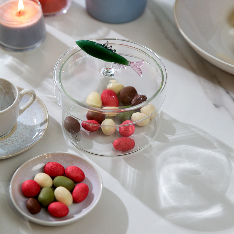 Steklena posoda z zeleno sardino | Ichendorf