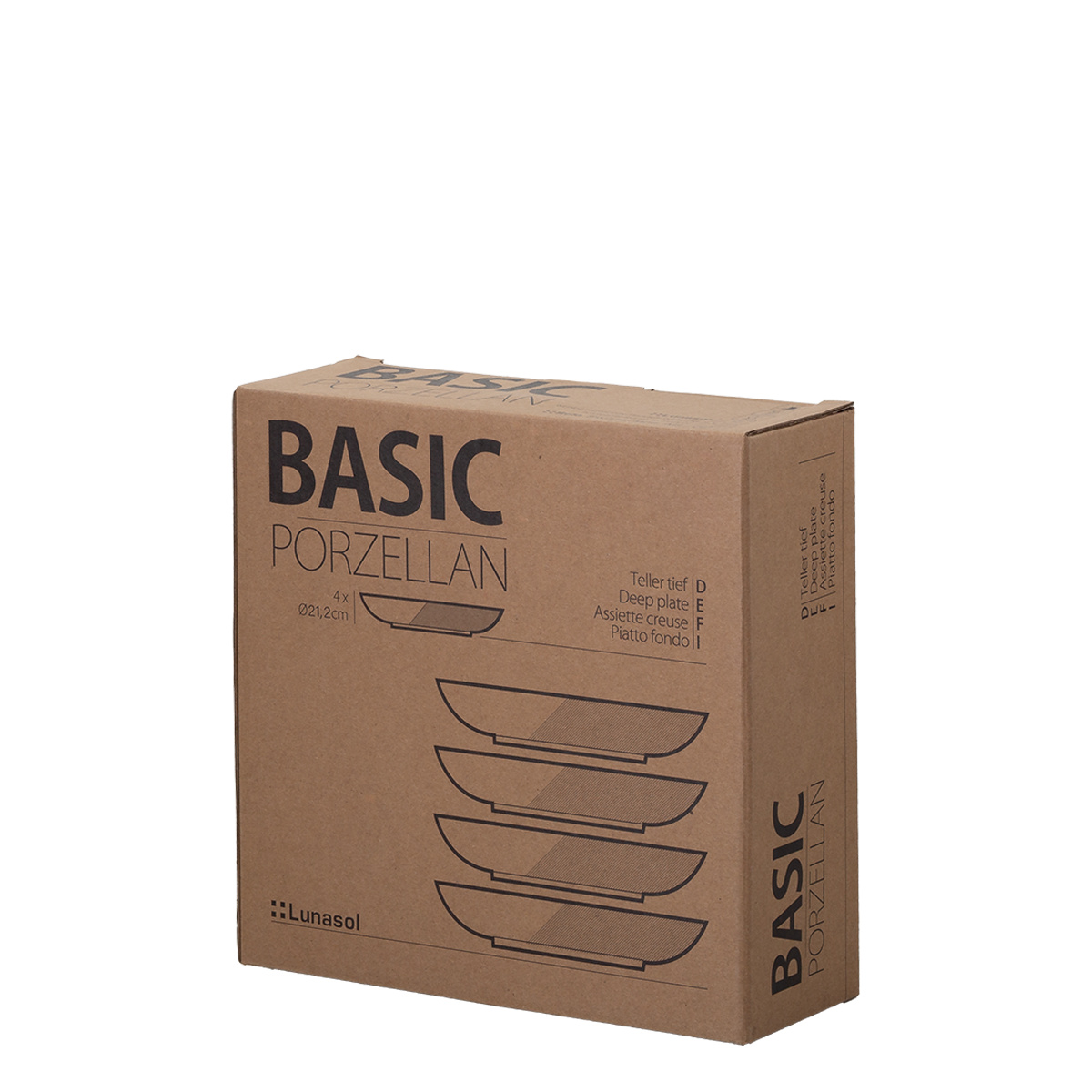 Globok krožnik coupe 20,5 cm komplet 4 kosov - Basic