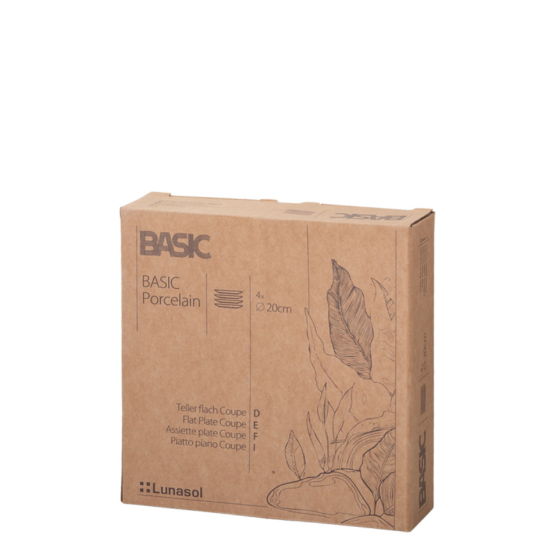 Plitki krožniki Coupe 20 cm 4 kosi | Basic Lunasol