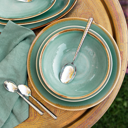 Porcelanasti set 12 kosov | Gaya Sand turkizna