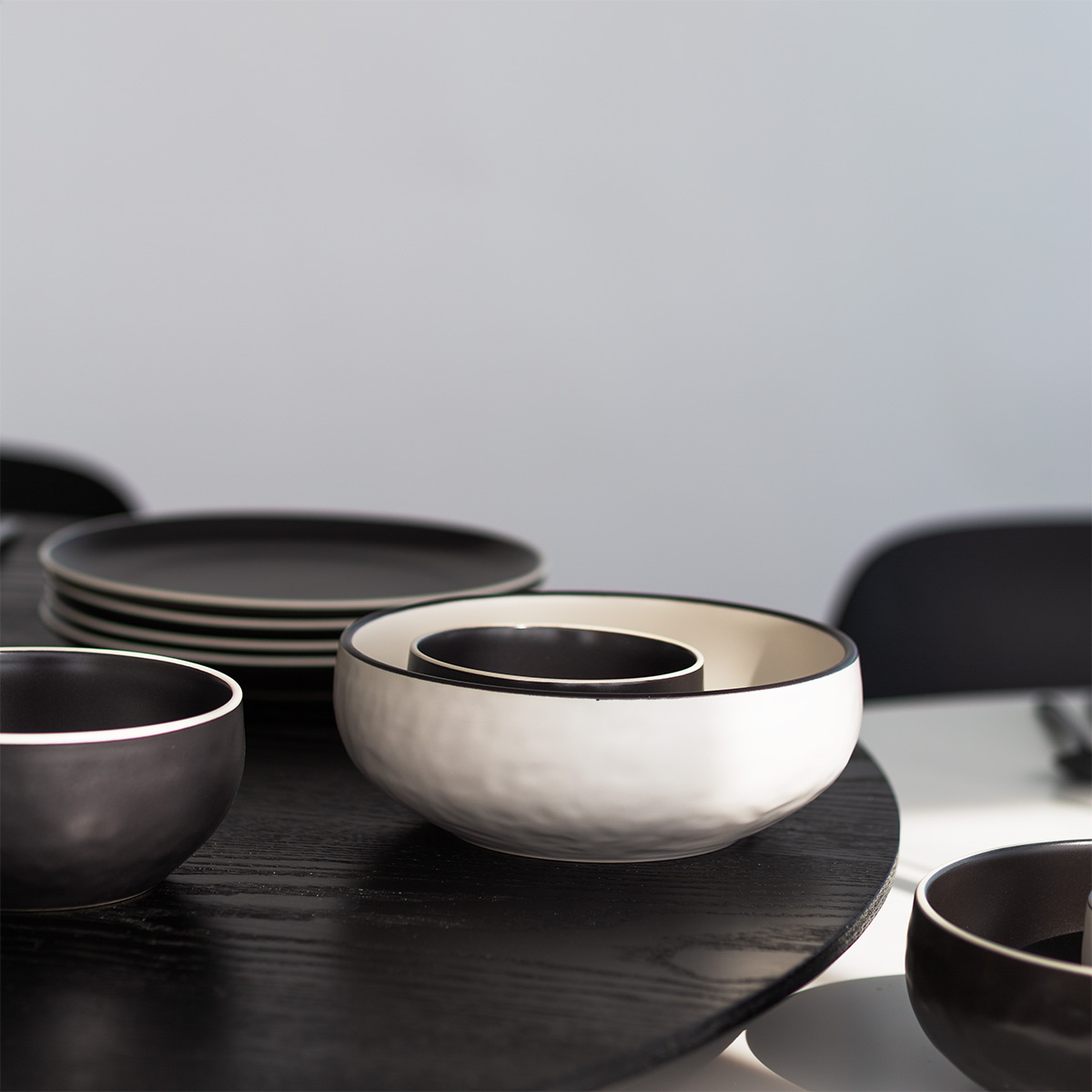 Skleda 19,3 cm | Elements Yin & Yang white