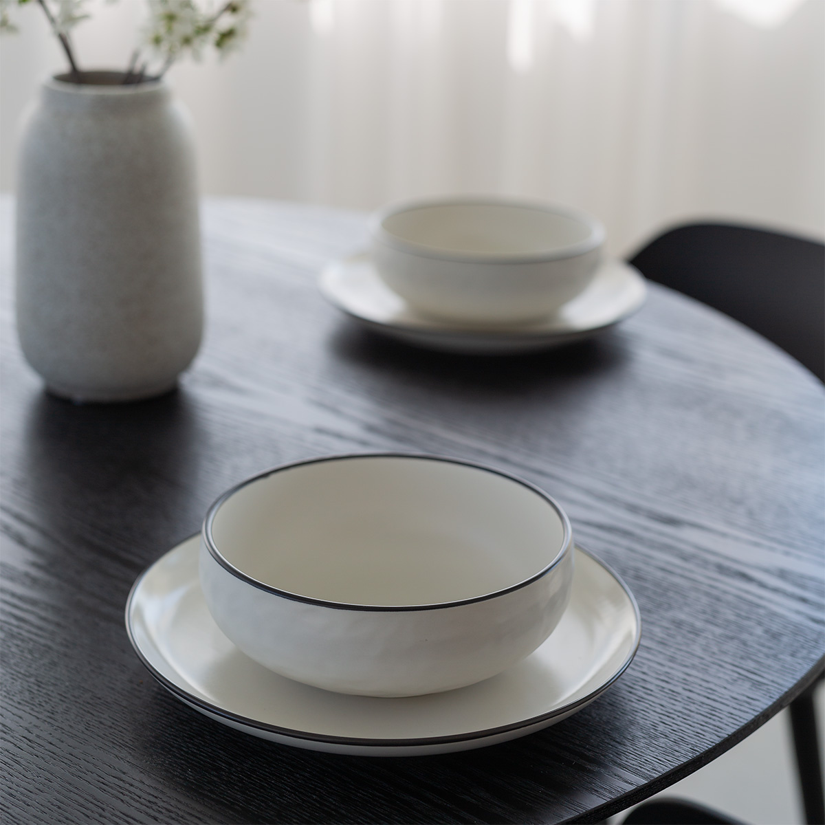 Skleda 19,3 cm | Elements Yin & Yang white