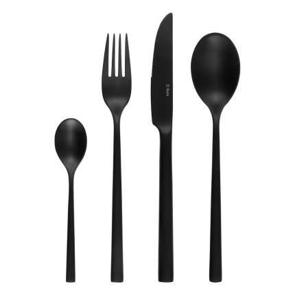 Set jedilnega pribora 24 kosov Living črn | Sola Premium