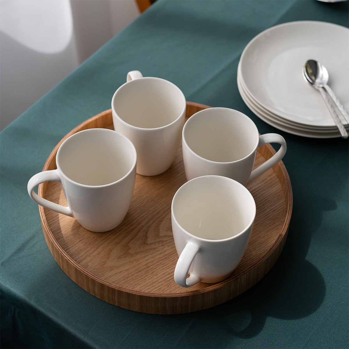 Porcelanasti set 28 kosov Flow bel | Lunasol