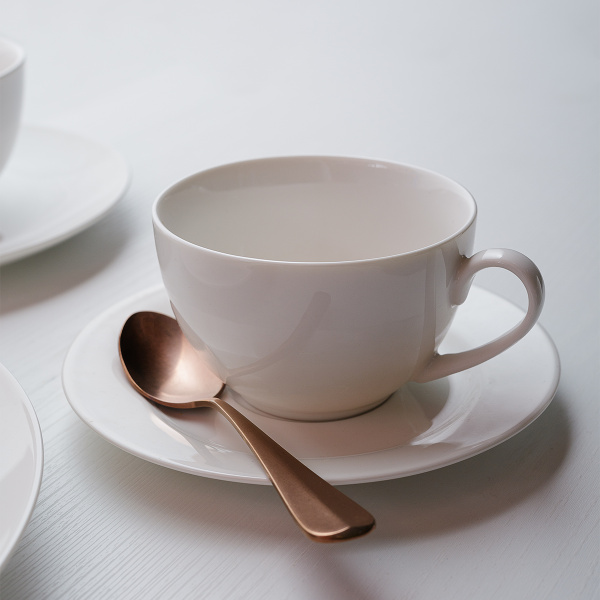 Porcelanasti set 28 kosov Flow bel | Lunasol